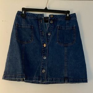 Button up mini skirt